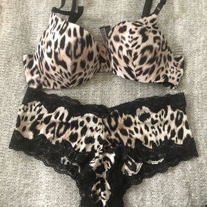 Victoria’s Secret Bra and Panty set Animal print